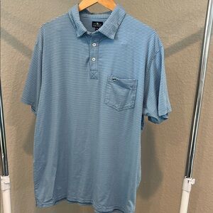 Classic Blue Striped Polo Shirt
